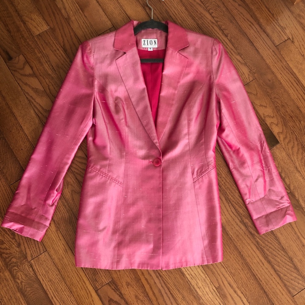 Zion Hot Pink Silk Blazer